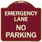 Signmission Emergency Lane No Parking Heavy-Gauge Aluminum Architectural Sign, 18" x 18", BU-1818-24109 A-DES-BU-1818-24109 - alternate 1